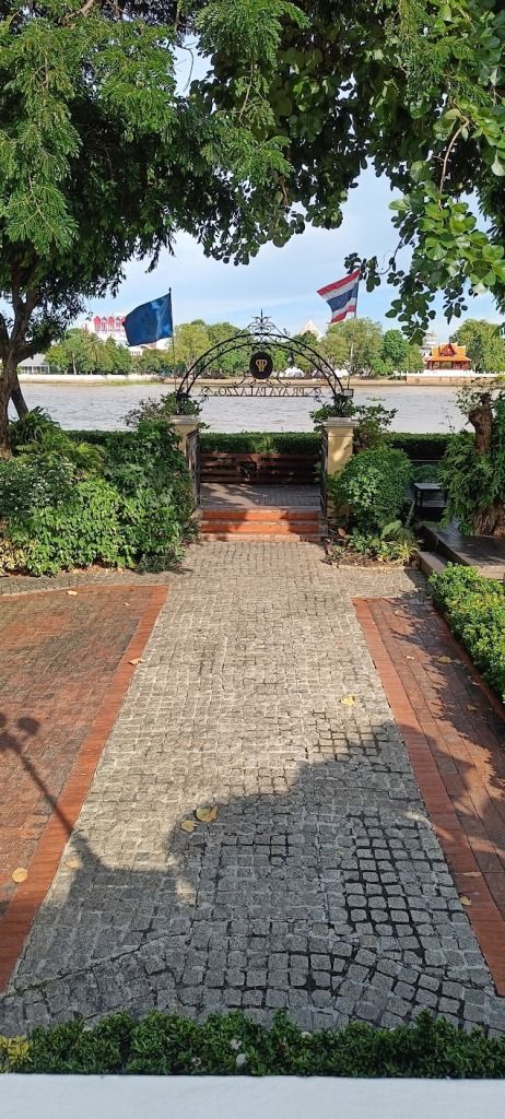 The walkway down to Praya Palazzo's private pier