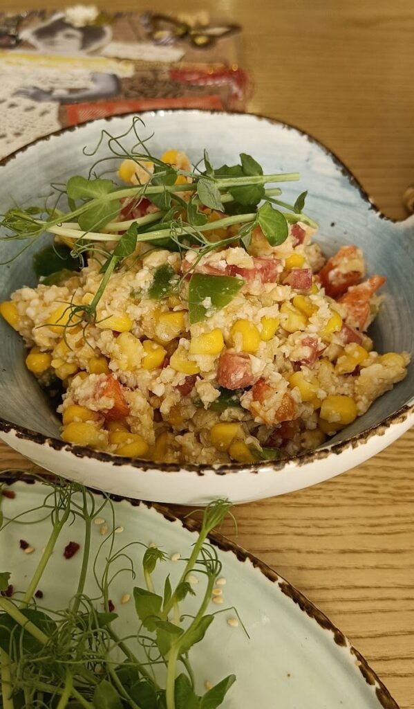 Vegan food in Tashkent - the "Cute Salad" in Eco Cafe Tashkent, Uzbekistan