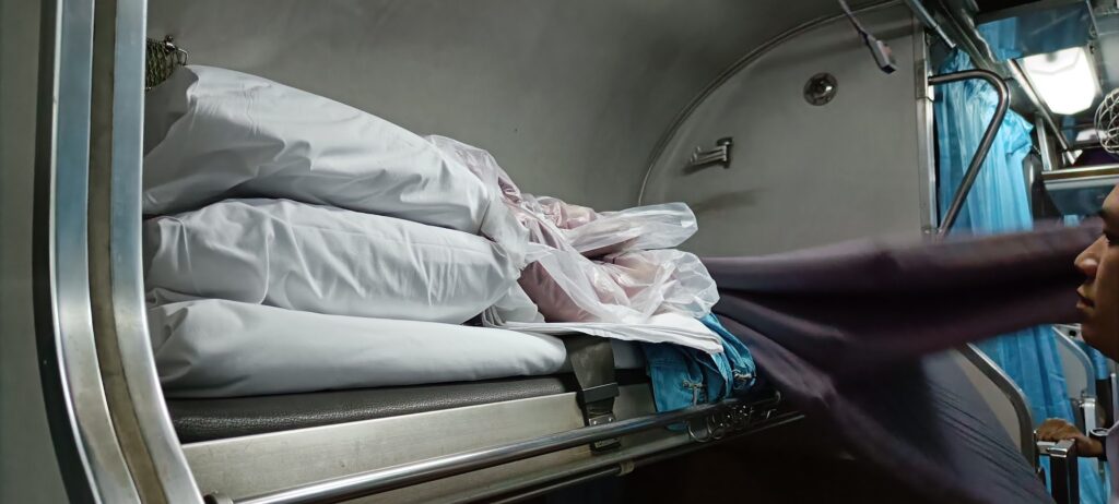 Sleeper train in thailand berths