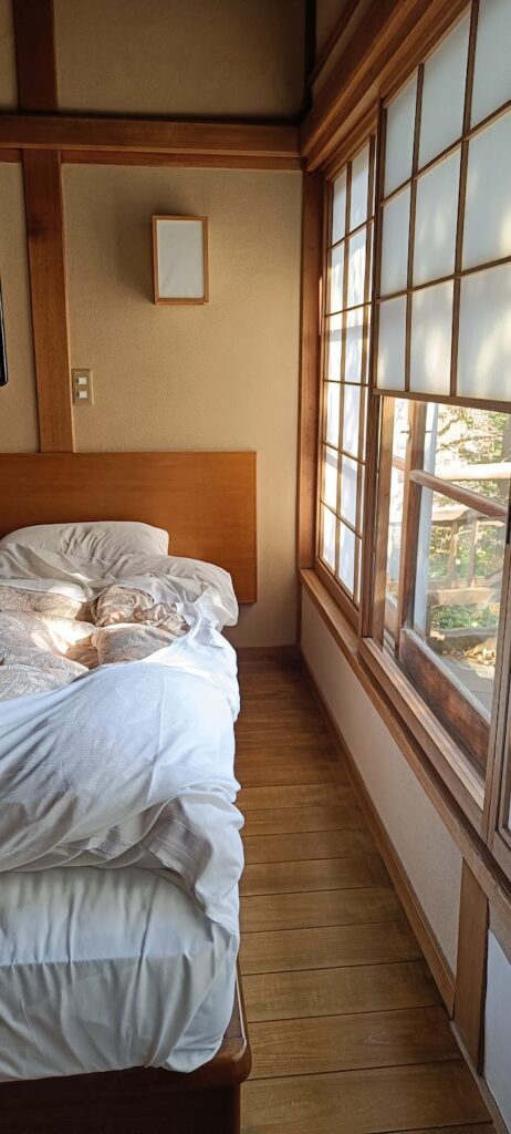The bedroom area in Motoyu Kansuiro Ryokan, Hakone