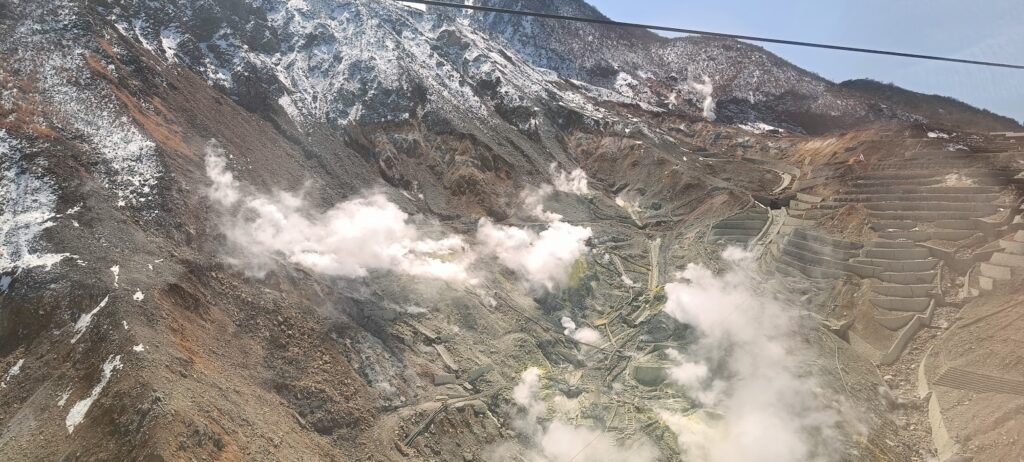 Sulphur springs in Hakone