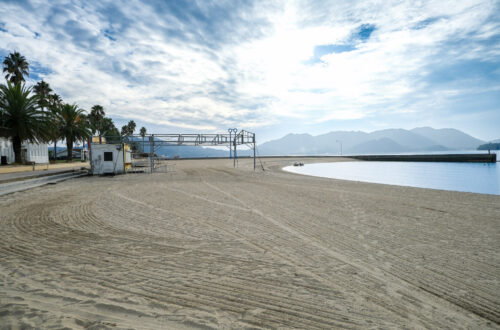 Setoda Sunset Beach on Ikuchijima Island, perfect for a Shimanami Kaido stopover