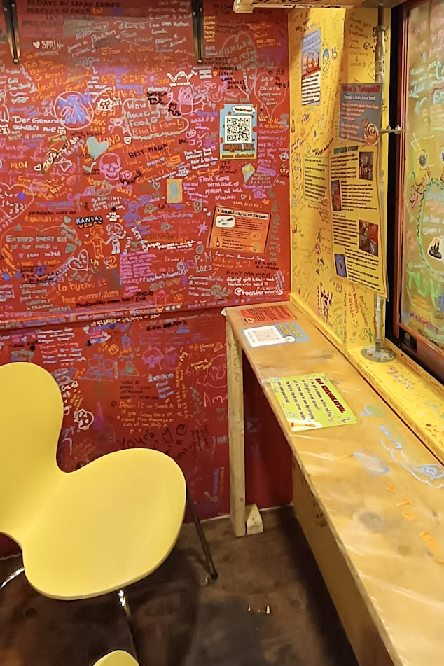 Seating area in OKO takoyaki