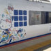 Hello Kitty themed train at station, to accompany a post asking is the JR pass worth it
