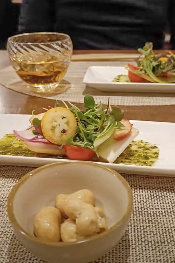 First and second course at Saido Restaurant