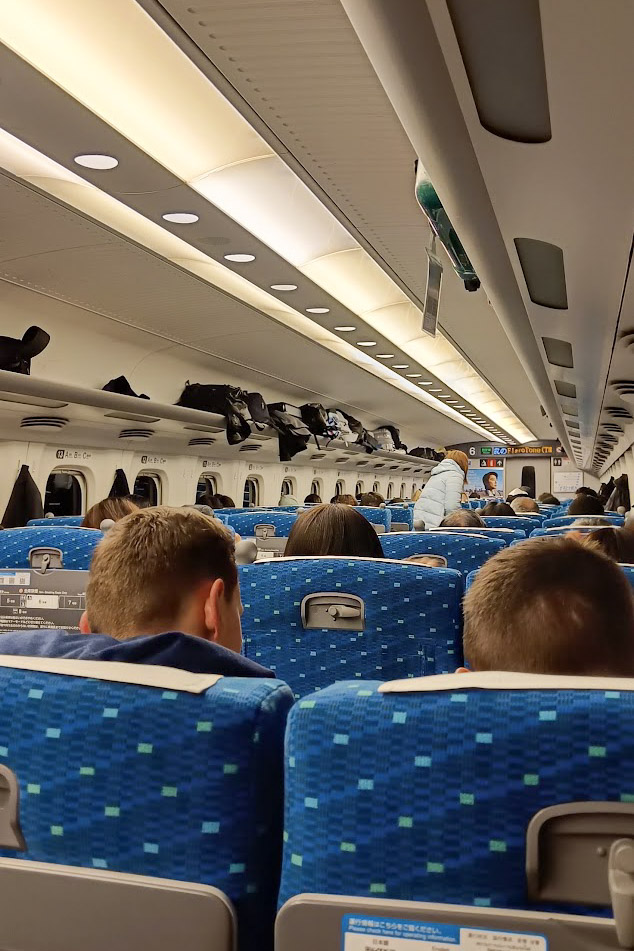 Seats on the Shinkansen