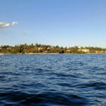 A view of Sirmione from a boat on Lake Garda