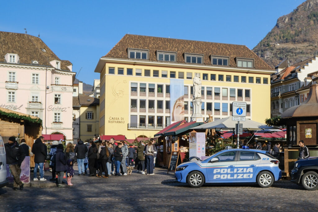 Piazza Walther, the main square in Bolzano