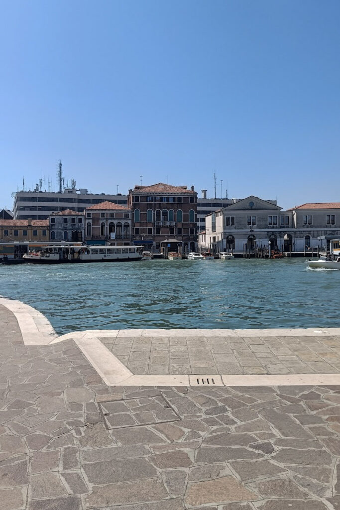 A view of the canal as soon as you step out of Venice's Santa Lucia train station