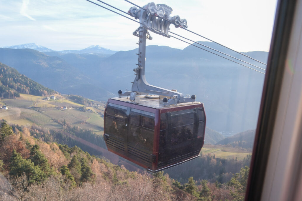 Renon cable car in Bolzano