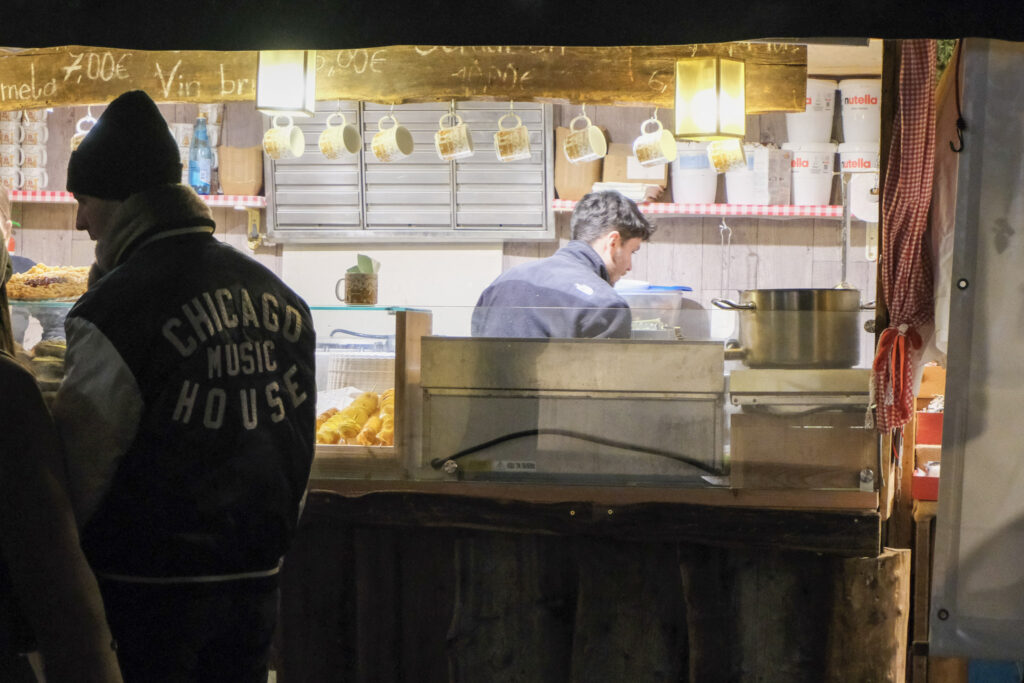 Christmas market stall in Bolzano