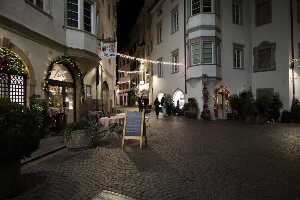 Bolzano old town at night
