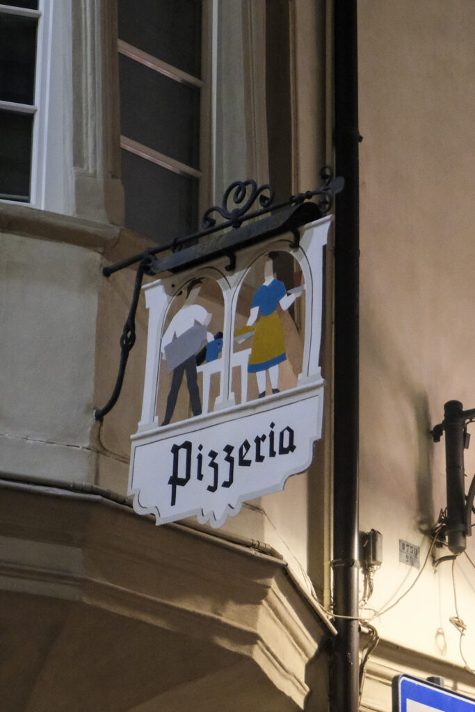 Pizzeria sign in Bolzano