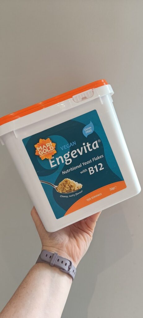 Giant tub of nutritional yeast