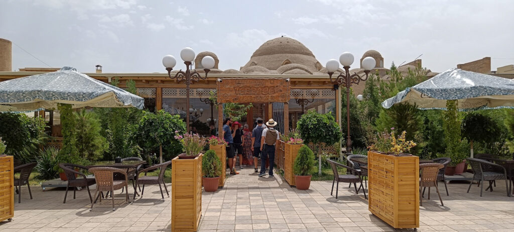 Terrace restaurant, Bukhara, Uzbekistan