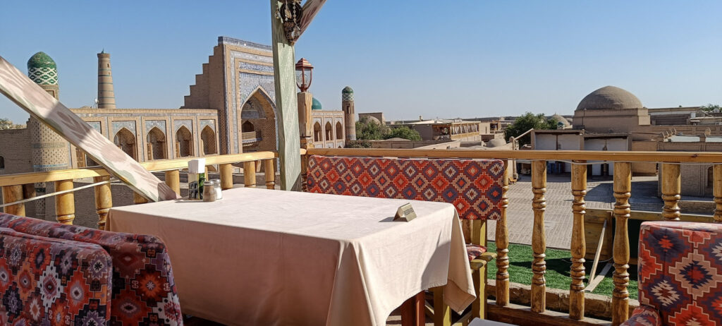 Terrassa restaurant in Khiva, uzbekistan