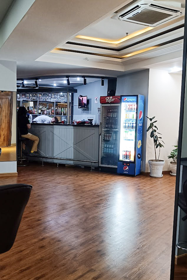 The hotel bar at the Hotel Uzbekistan in Tashkent