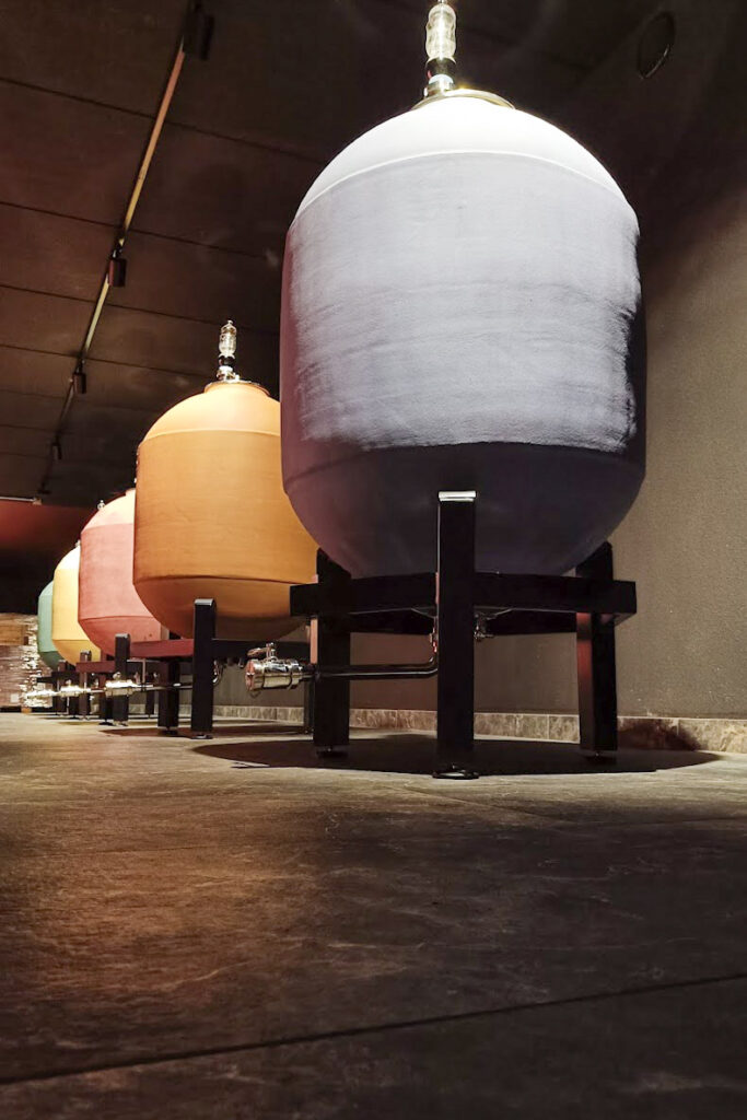 Concrete tanks in Farina winery, Valpolicella, Italy