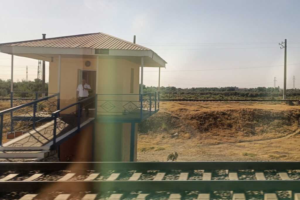 A train station in Uzbekistan