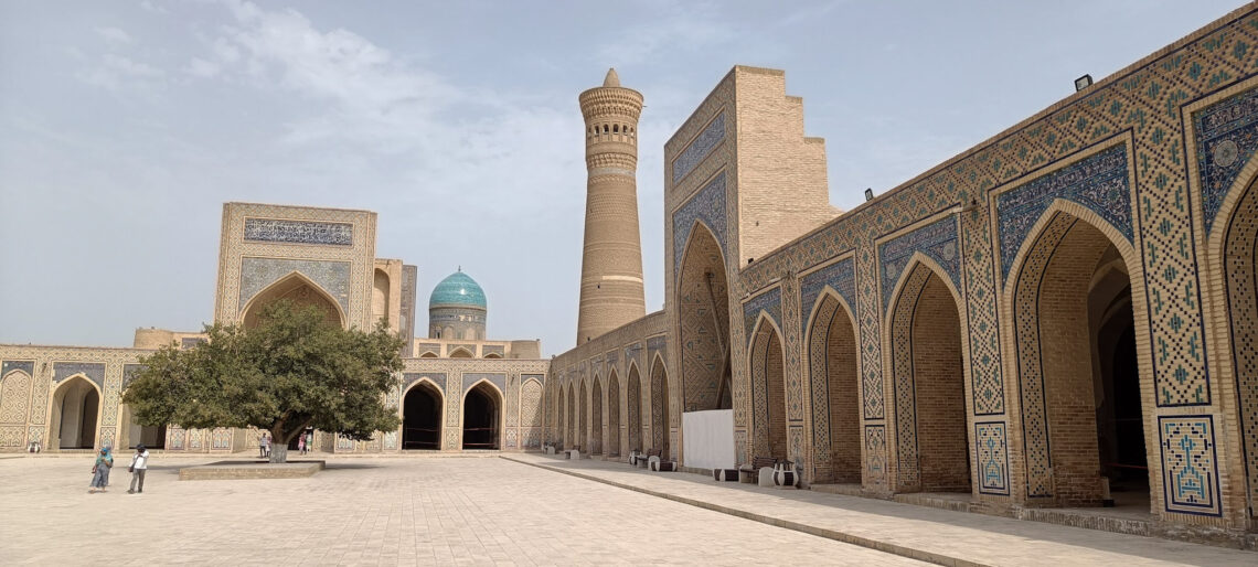The Mir-i-Arab Madrasa and Kalan Mosque, some of the top things to do in Bukhara, Uzbekistan