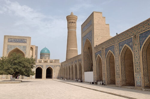 The Mir-i-Arab Madrasa and Kalan Mosque, some of the top things to do in Bukhara, Uzbekistan