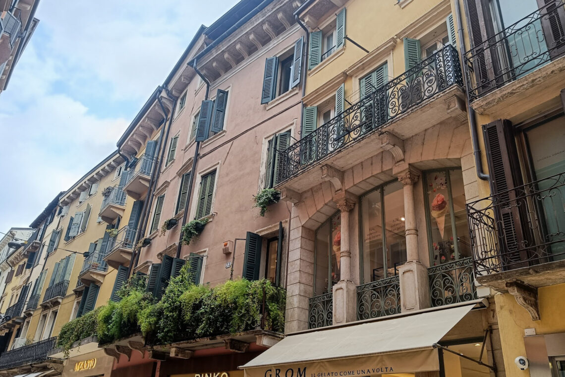 Where to stay in Verona: A street running through the Centro Storico