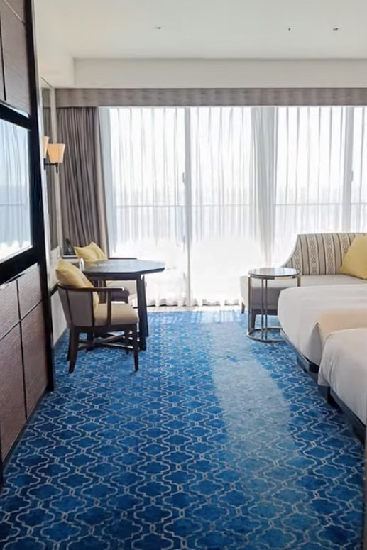 The interior of the hotel rooms in Ryukyu Hotel in Okinawa, Japan