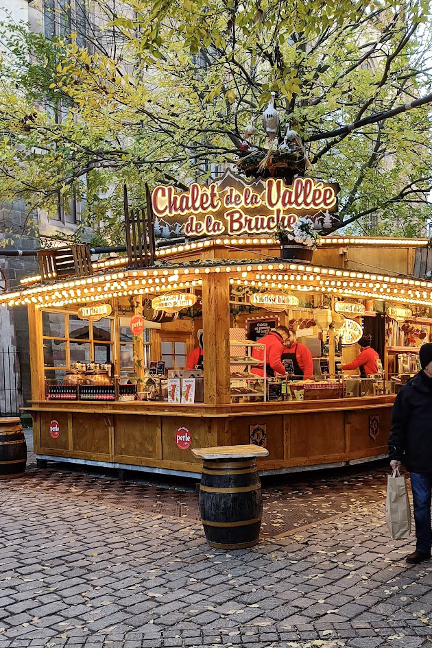 Chalet in a Strasbourg Christmas market