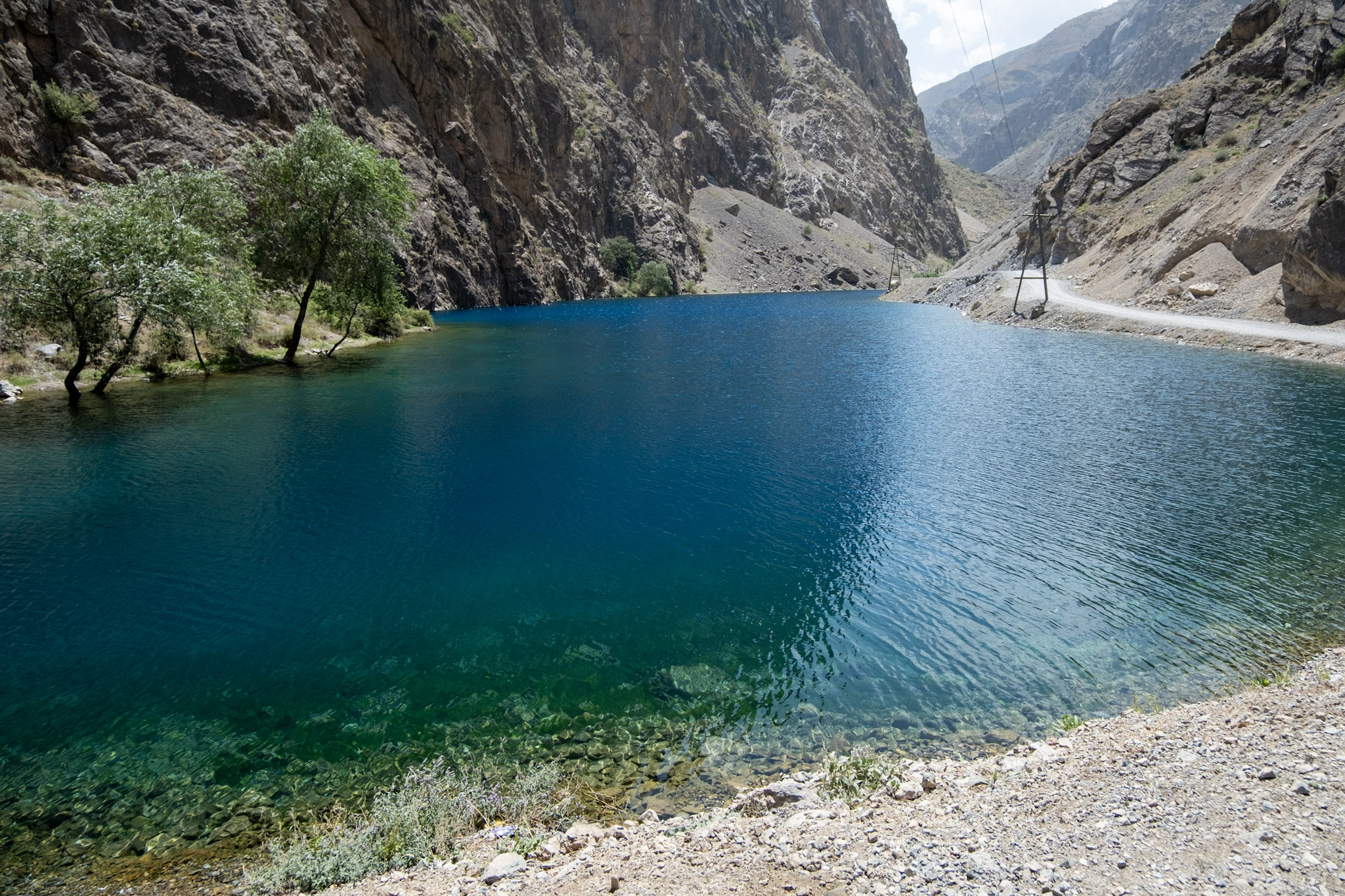 Seven Lakes in Tajikistan with clear blue water
