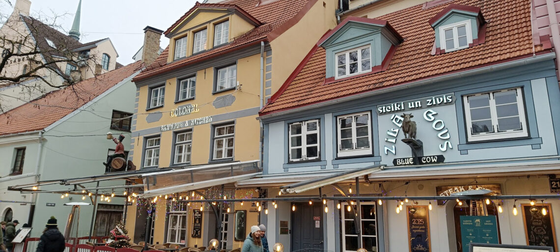 The old town of Riga, near Riga's Christmas market